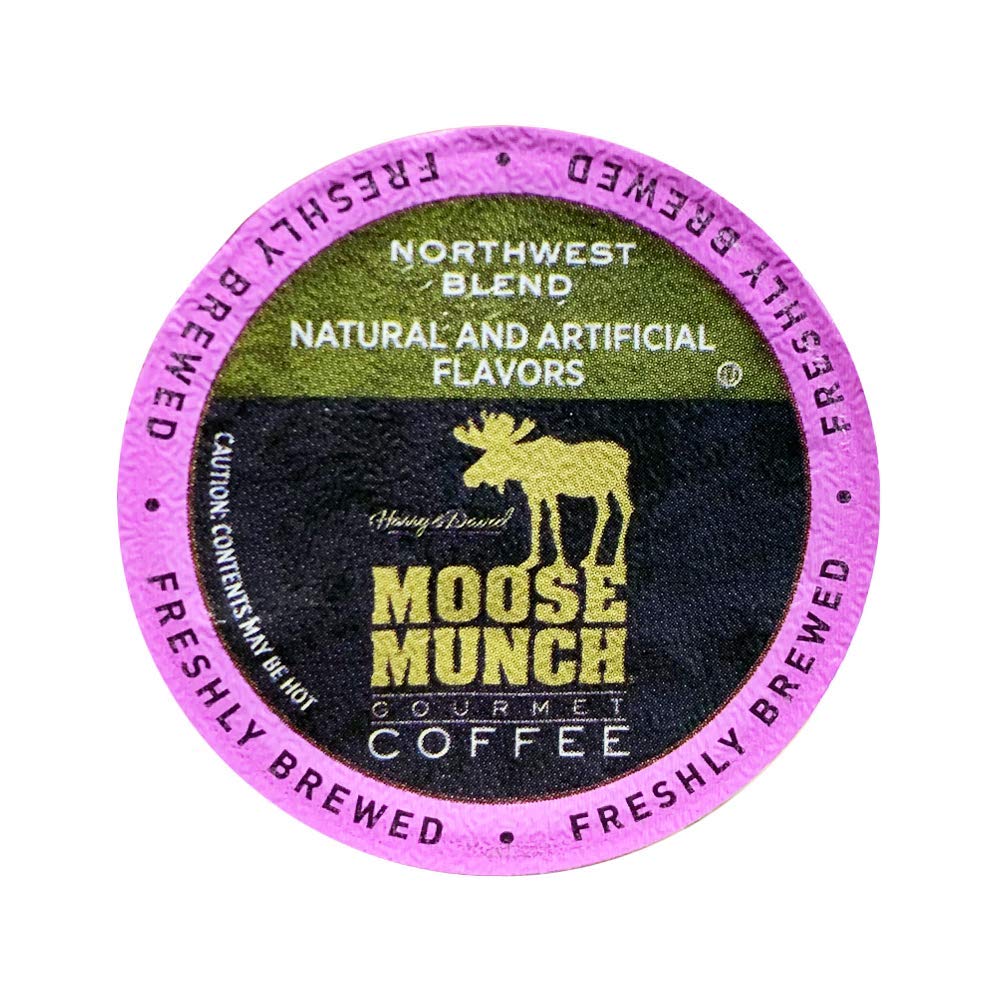 Moose Munch Coffee by Harry & David, Northwest Blend Medium Roast 100 Single Serve Cups