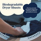 Cobi Biodegradable Non-Toxic Dryer Sheets - Naturally Scented Cotton Dryer Sheets - Eco-Friendly, Plant-Based, Plastic-Free (96, Scented)