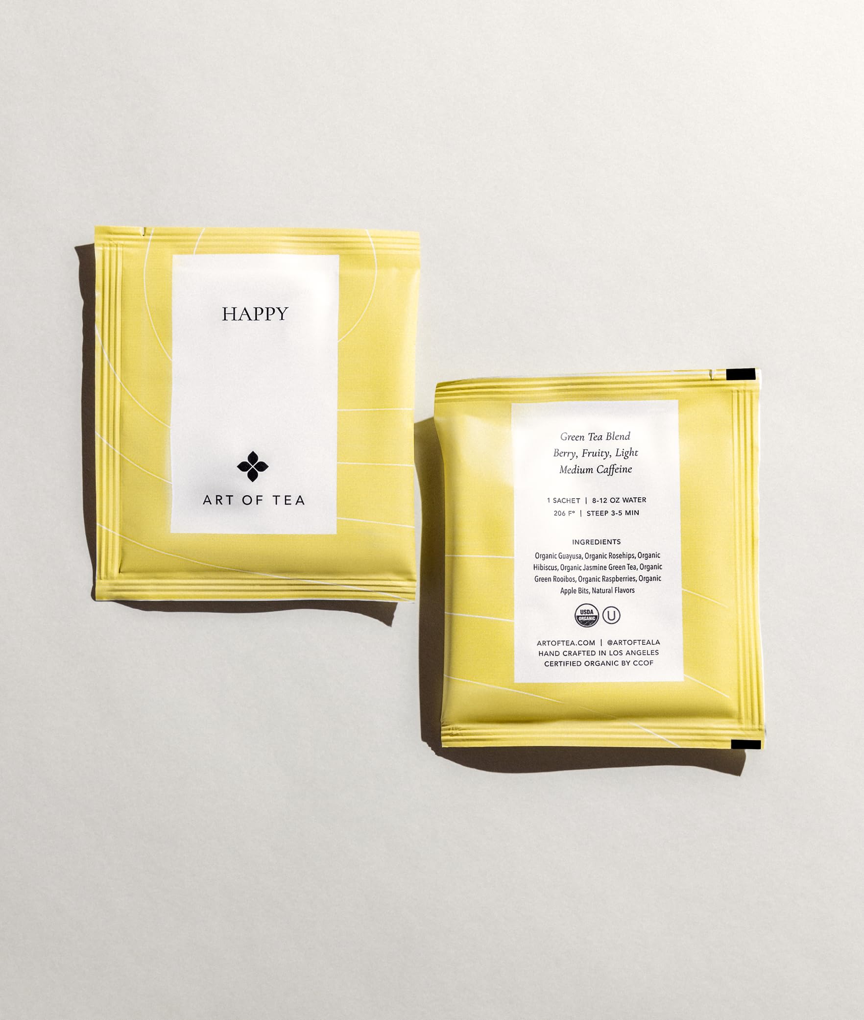 Art of Tea | Organic Happy Jasmine Green Tea | 50 Pyramid Tea Bag Sachets