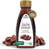 AKSHAR Ayurveda - Pure Date Syrup, Organic, No Sugar Added - Natural Sweetener Made from 100% USDA Raw Organic Dates - Low Glycemic Index, High Fiber Alternative to Sugar, Honey, Maple Syrup (8.8 oz)