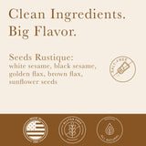 Seeds Rustique Seasoning - Salt-Free Blend with Sesame, Sunflower and Flax Seeds | Perfect for Everything Bagel, Avocado Toast, Salads, Bread Dipping