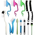 12Pcs Small Cleaning Brush, Crevice Gap Cleaning Brush,Door Window Track Groove Corner Crevice Cleaning Brushes for Cleaning Window