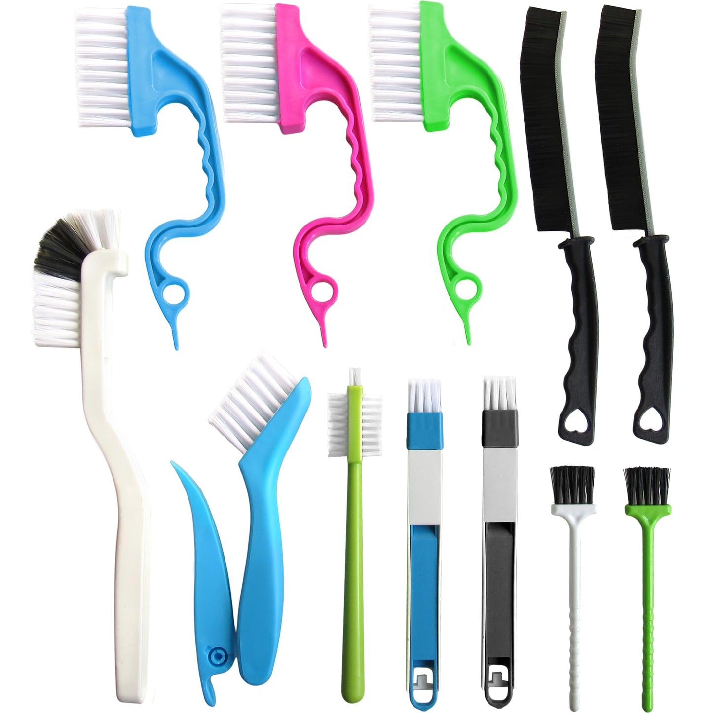 12Pcs Small Cleaning Brush, Crevice Gap Cleaning Brush,Door Window Track Groove Corner Crevice Cleaning Brushes for Cleaning Window