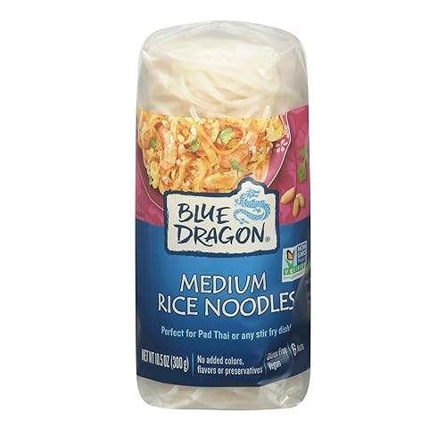Blue Dragon Medium Rice Noodles - 10.5oz (Pack of 1) - Noodle Nests Made from Rice Flour & Water - Quick & Versatile Base for Asian Stir-Fries, Pad