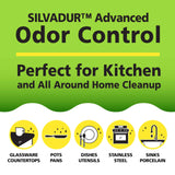 Fresh Tuff-Scrub Microfiber Scrub-N-Wipe Sponge Pads, Fabric with SILVADUR Odor Control and Charcoal-Infused Foam, 6-Pack Green Large Pads