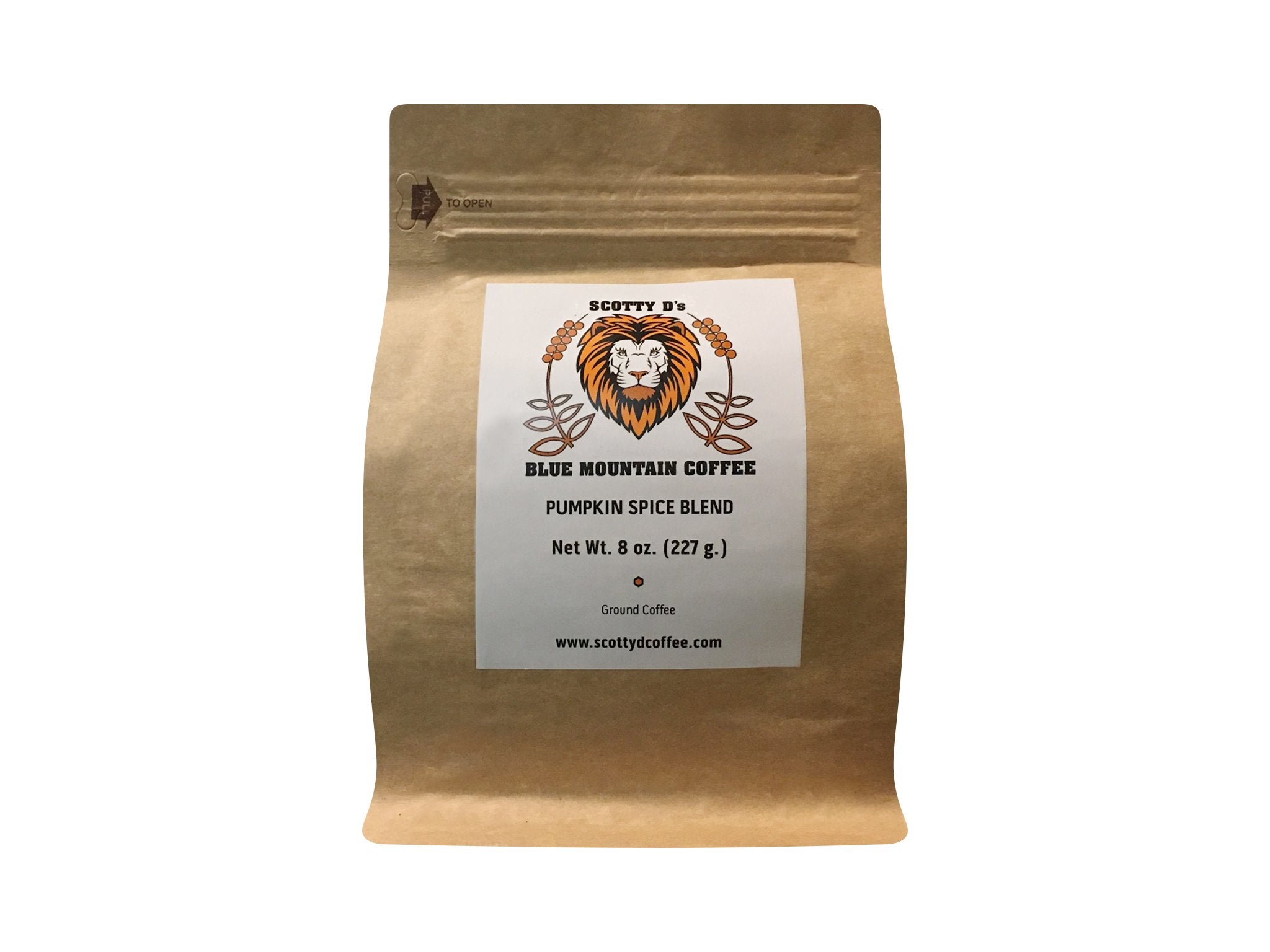 Scotty D's Jamaican Coffee Pumpkin Spice Blend Ground Coffee, 8 oz.