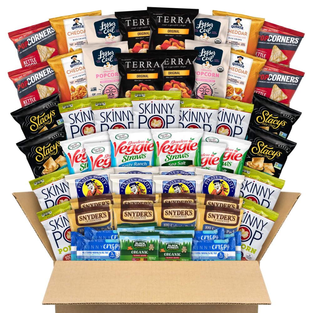 Break Box Assorted Snack Mix Variety Pack, Individually Wrapped Snacks, 61 Count (700-S0025)