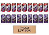 LUV BOX- variety faygo naturally flavored soda cans 12 oz. pack of 18 , faygo cola , faygo Grape.by evaxo