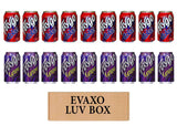 LUV BOX- variety faygo naturally flavored soda cans 12 oz. pack of 18 , faygo cola , faygo Grape.by evaxo