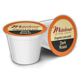 Mitalena Dark Roast Low Acid Coffee Pods, Organic French Roast, Small Batch Artisan Coffee, Compatible with K Cup Maker, 96 Cups for Great Value