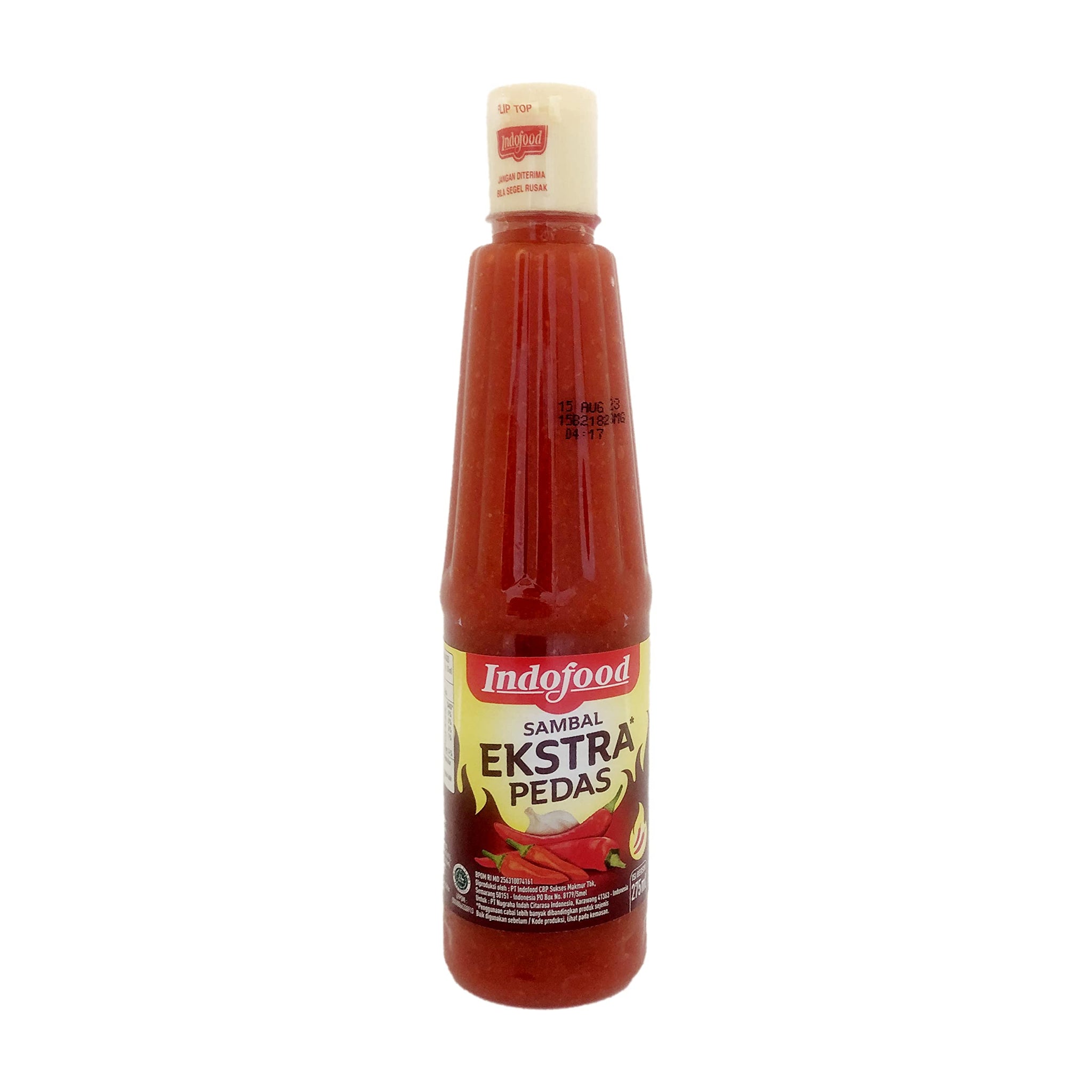 Indofood Sambal Extra Pedas - Chili Sauce, 275 ml (Pack of 1)
