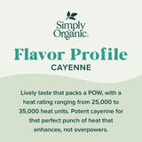 Simply Organic Cayenne Pepper, 2.50 Ounce, Pure, Organic Cayenne Peppers, No GMO's, Kosher Certified