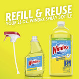 Windex Refill Multipurpose Disinfectant Cleaner Spray, Bottle Made from 100% Recycled Plastic, Surface Cleaning Spray, Citrus Fresh Scent, 2L (67.6 Fl