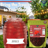 Green Royalty Jamaica (Hibiscus) 4 oz - 100% Natural Dried Hibiscus Flowers - Non-GMO, Gluten-Free, Caffeine-Free Herbal Infusion - Resealable Bag