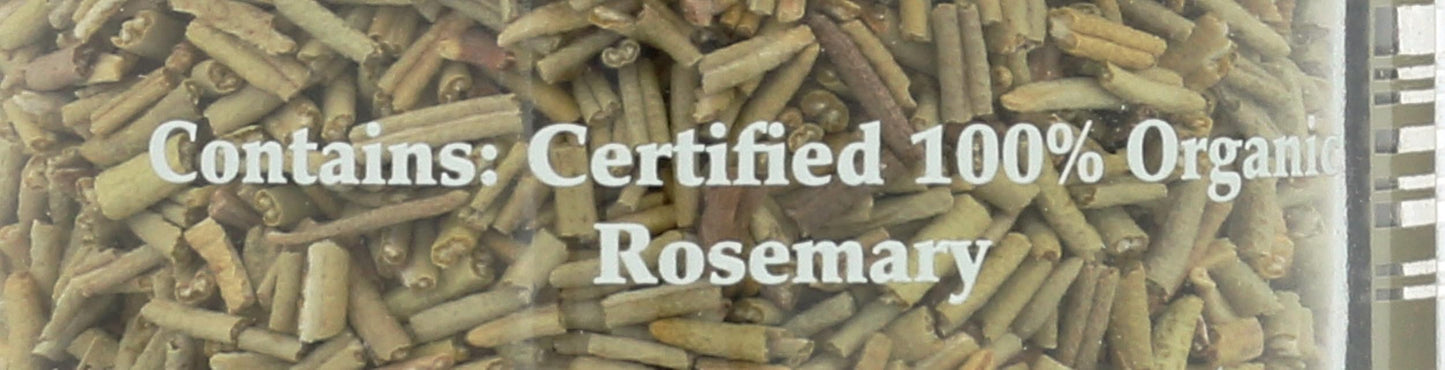 Morton & Bassett 100% Organic Rosemary | Aromatic Herb for Roasting, Soups & Breads | Gluten Free, Salt Free, Non-GMO | 0.8 oz Jar