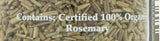 Morton & Bassett 100% Organic Rosemary | Aromatic Herb for Roasting, Soups & Breads | Gluten Free, Salt Free, Non-GMO | 0.8 oz Jar