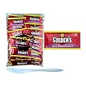 Gift Set: Spicy Brown Mustard Packets (9g) - 50 Count with Spreader in Food-Safe Slide-Seal Bag by CMC Products (approximately 50 packets)