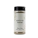 Olive & Vine Ground Thyme, Earthy & Aromatic, Seasoning for Roasts, Soups, and Stews, with Rich Tradition, Authentic Taste, For Global Recipes (4.96