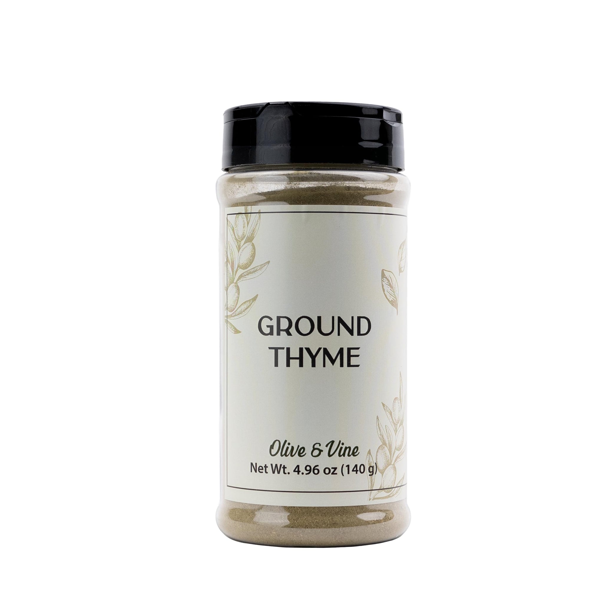 Olive & Vine Ground Thyme, Earthy & Aromatic, Seasoning for Roasts, Soups, and Stews, with Rich Tradition, Authentic Taste, For Global Recipes (4.96