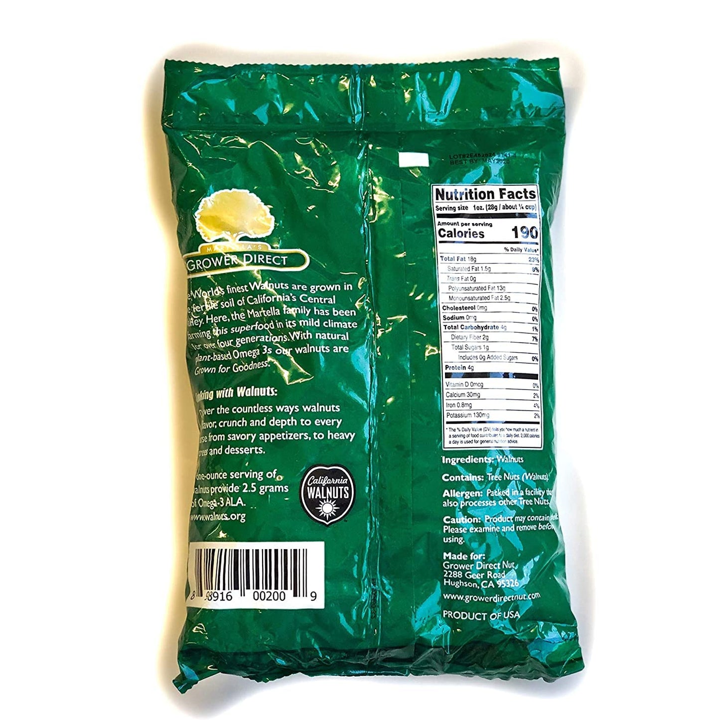 Growers Direct Natural Premium California Shelled Walnuts - Healthy Snacks - Gluten Free Nuts - Omega 3 - Heart Healthy - Nuts - Farm Fresh Nuts