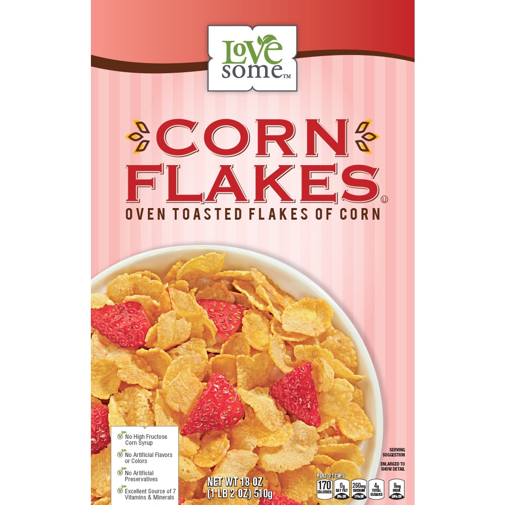 LoveSome Corn Flakes, 18 Ounce (Pack of 12)