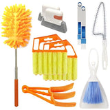 10 Pcs Venetian Window Blind Cleaner Duster Tool Set, Mini Blind Cleaner Duster Brush, Hand Held Air Conditioner Shutters Duster, Dirt Cleaner