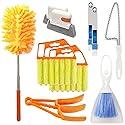 10 Pcs Venetian Window Blind Cleaner Duster Tool Set, Mini Blind Cleaner Duster Brush, Hand Held Air Conditioner Shutters Duster, Dirt Cleaner