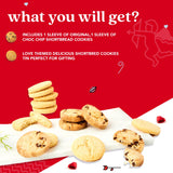 David’s Cookies Shortbread Cookies in Sweet Sampler Tin - Original and Chocolate Chip Shortbread Cookies in a Love-Themed Gift Tin - Gourmet Food Gift