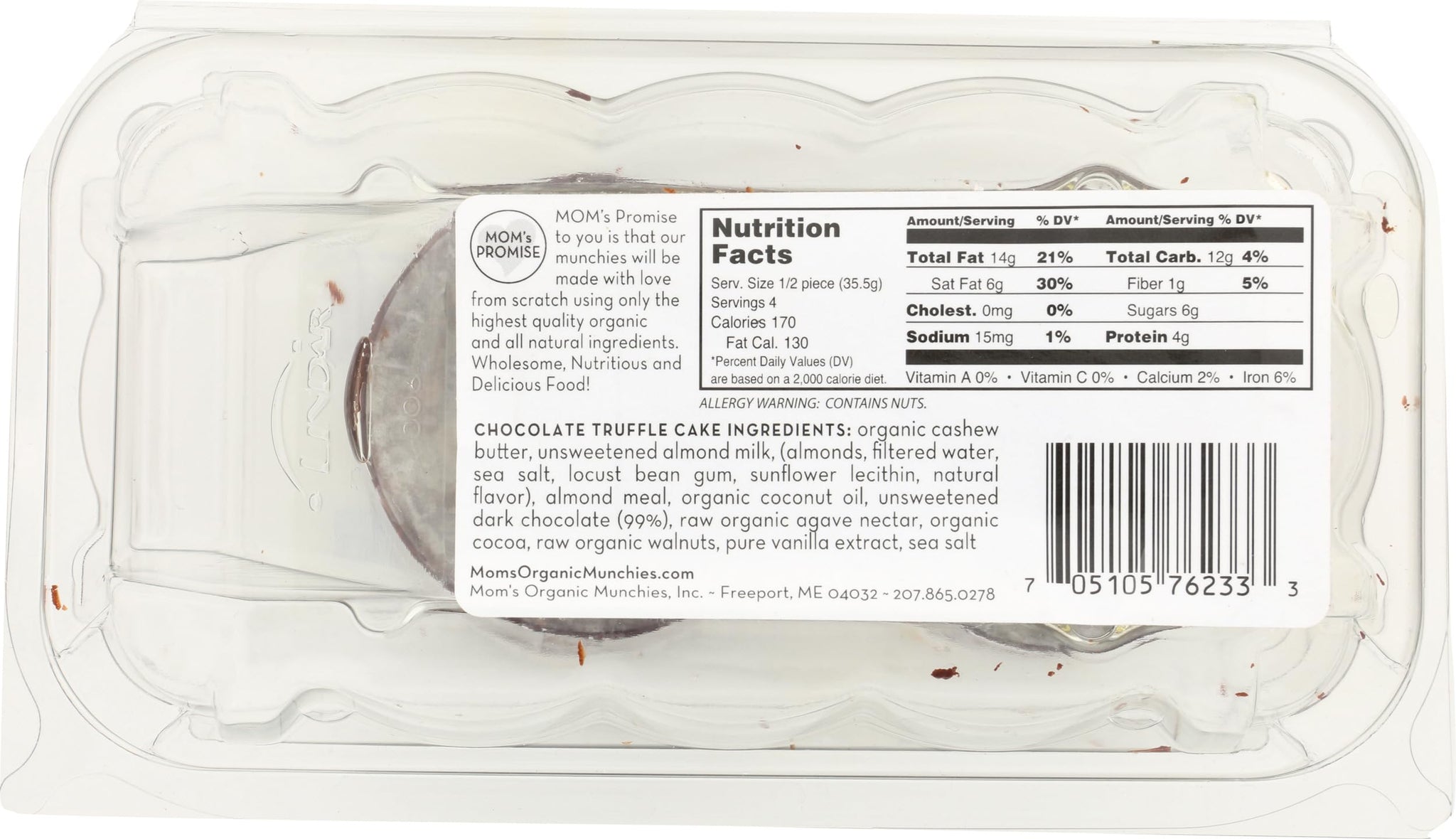 Moms Munchies Mini Chocolate Truffle Cake, 5 OZ