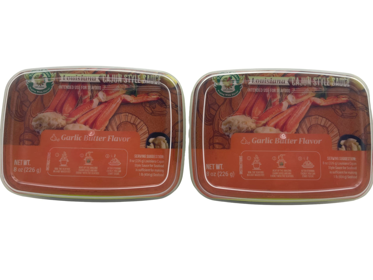 YummY Sauce Cajun Sauce Garlic Butter Flavor? Pack of 2x8oz?