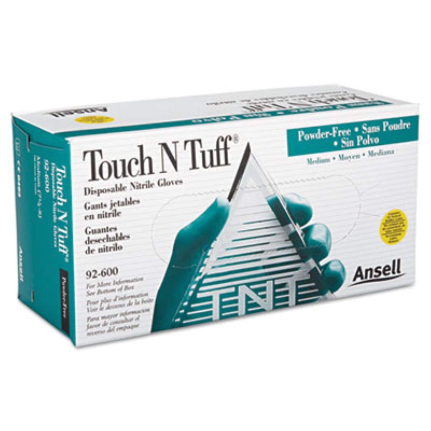 Disposable Nitrile Gloves | Ansell TouchNTuff 92-600 | Box of 100