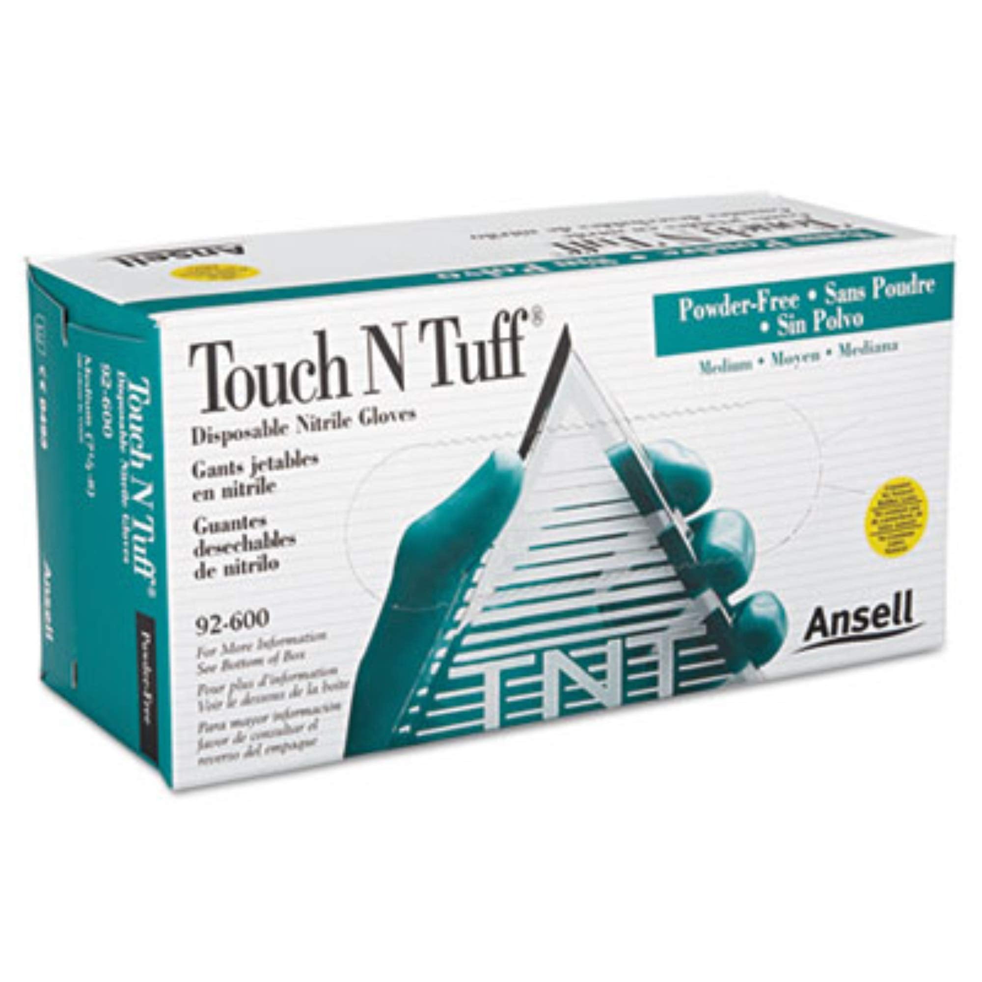 Disposable Nitrile Gloves | Ansell TouchNTuff 92-600 | Box of 100