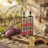 Ellora Farms, Balsamic Vinegar Spray bottle, clog-free pump, barrel aged, Greece, 3.38 oz X 2 Glass bottles in Handcrafted Wooden Gift Box