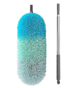 BOOMJOY Microfiber Feather Duster with 100 inches Extension Pole, Dusters for Cleaning High Ceiling, Fan, Blinds, Furniture