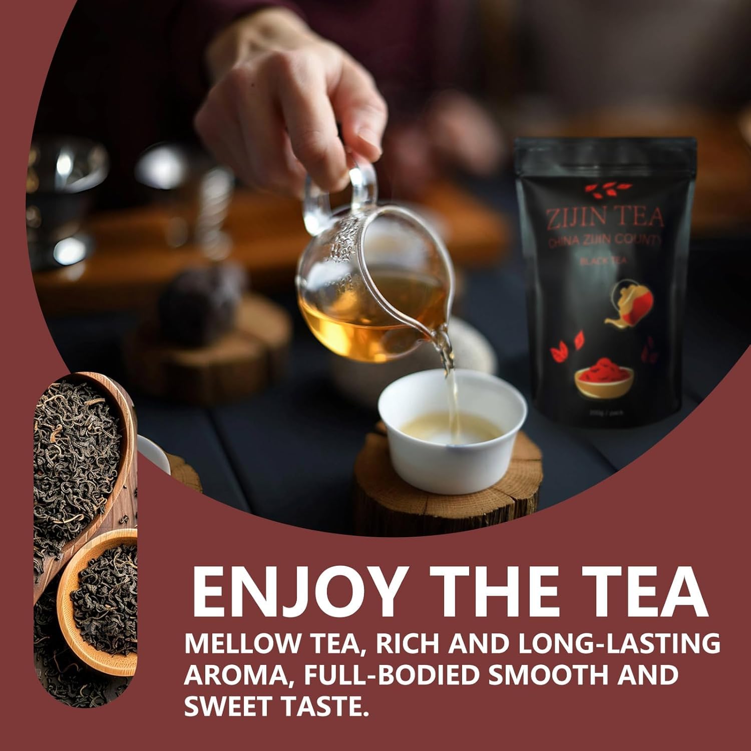 Premium High Mountain Loose Leaf Black Tea Natural Fragrance Healthy Chinese Tea 200g