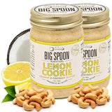 Big Spoon Roasters Lemon Cookie Butter with Sea Salt - Keto Friendly, Fair Trade Cashews - Low Sugar & Palm Oil Free - Natural Ingredients - Vegan