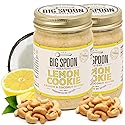 Big Spoon Roasters Lemon Cookie Butter with Sea Salt - Keto Friendly, Fair Trade Cashews - Low Sugar & Palm Oil Free - Natural Ingredients - Vegan