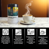 Stanley's Coffee - 100% Jamaica Blue Mountain Coffee, Authentic Whole Bean, Medium Roast, Certified Single Origin Gourmet Jamaican Coffee, Premium