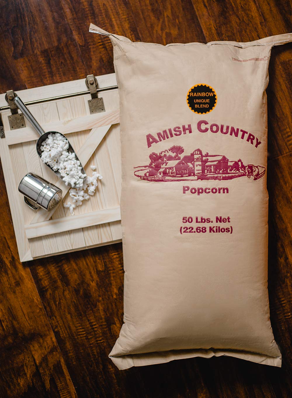 Amish Country Popcorn | 50 lb Bag | Rainbow Popcorn Kernels | Old Fashioned, Non-GMO and Gluten Free (Rainbow - 50 lb Bag)