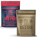 Marsh Hen Mill Variety Pack of 2, Sea Island Red Peas & Carolina Gold Rice, Premium Heirloom Southern Legumes & Long Grain, Non-GMO High Fiber, Perfect for Recipes and Hoppin' John, 24 oz Each