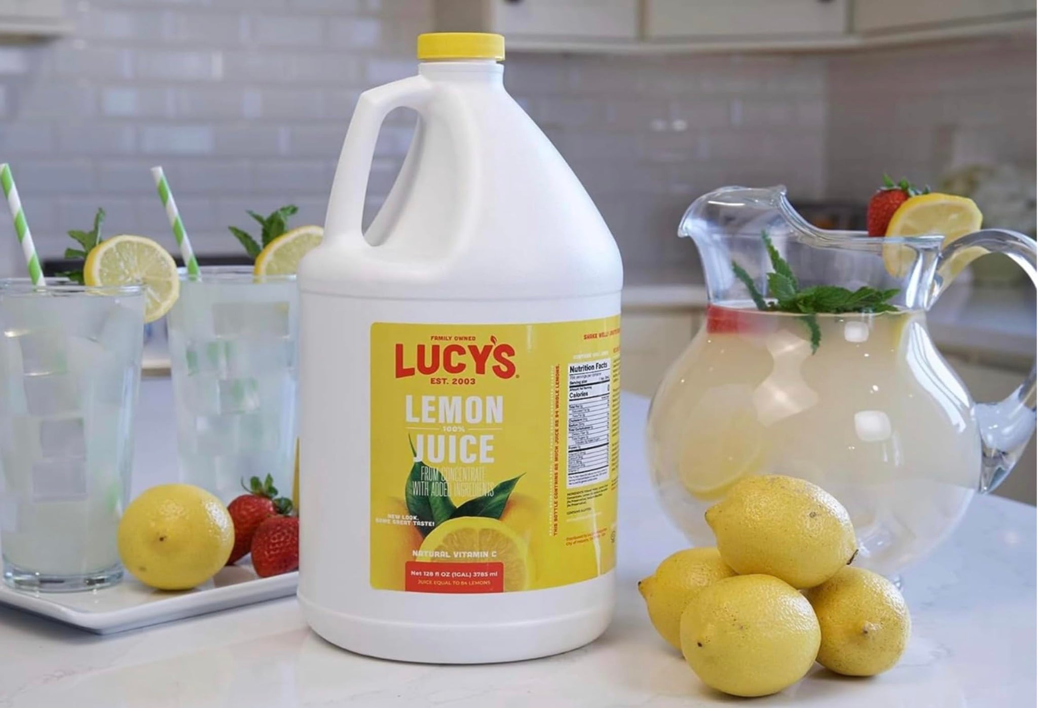 Lucy’s Family Owned - 100% Lemon Juice Gallon (128fl oz.)