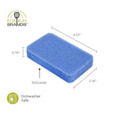 Fox Run Silicone Dish Scrubbers, Set of 6 Multi-Purpose Reusable Cleaning Brushes, Safe for Non-Stick, Blue, Cyan, and Light Purple