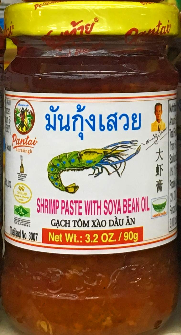 SHRIMP PASTE WITH SOYA BEAN OIL Pantai Brand Tomalley Thai Seasoning 90g