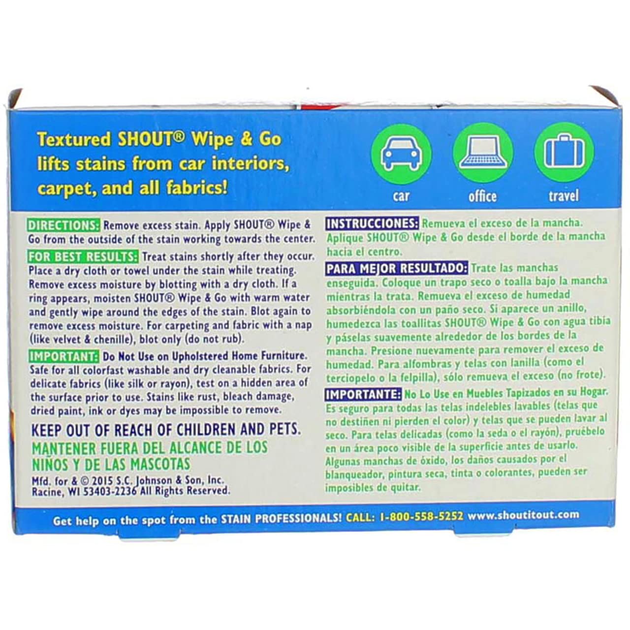 Frankel & Frankel Shout Wipes, Portable Stain Treater Towelettes - 12 ea