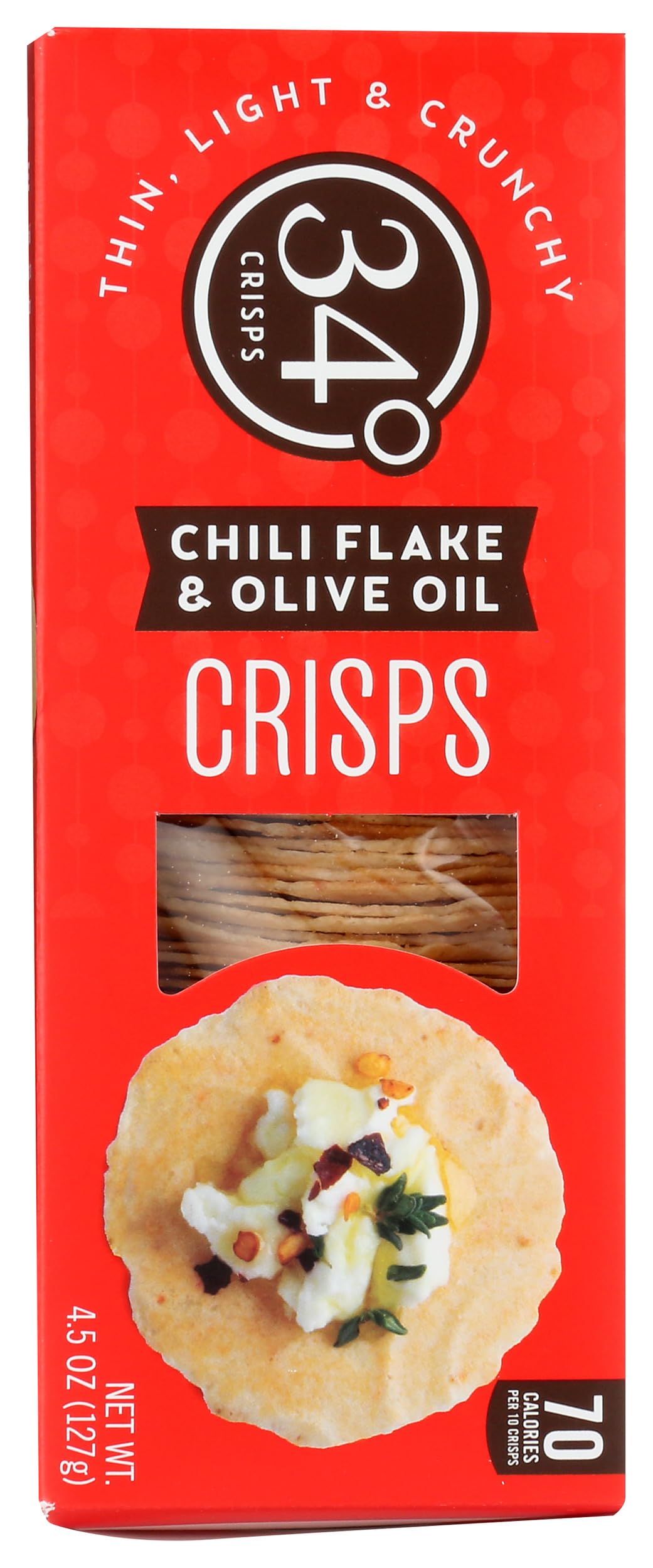 34 Degrees Chili Flake & Olive Oil Crisps, 4.5 OZ