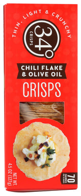 34 Degrees Chili Flake & Olive Oil Crisps, 4.5 OZ