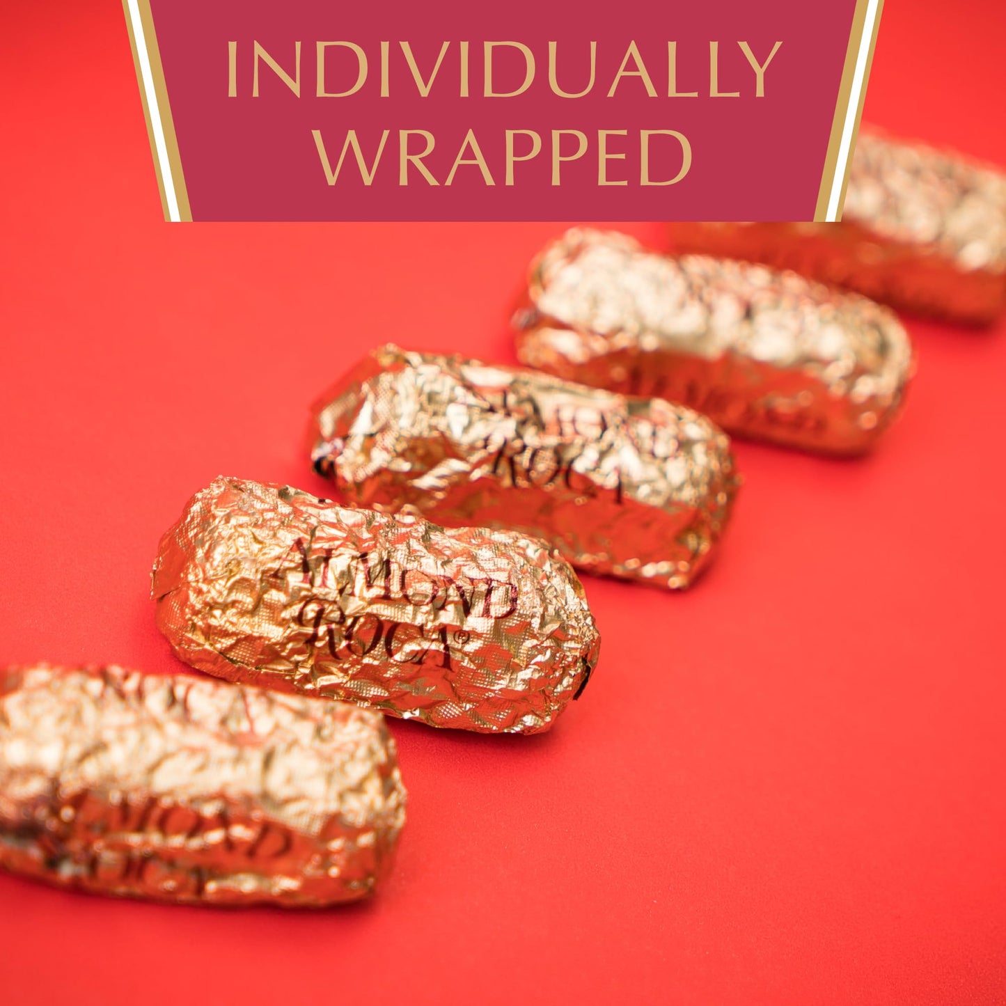 Almond Roca Pack of 1-10oz Individually Wrapped Chocolate Candy - Original Buttercrunch Toffee with Almonds - Gluten Free, Kosher, Chocolate