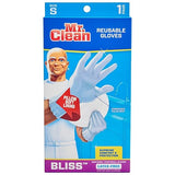 Mr. Clean, 243032 Bliss, Small Latex Free, Vinyl, Soft Ultra Absorbent Lining, Non- Slip Swirl Grip Gloves, (Small)