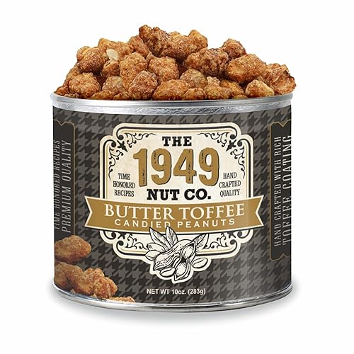 The 1949 Nut Co. Butter Toffee Candied Virginia Style Peanuts | Oil Roasted Peanuts | Fried Peanuts with a Unique Crispy Crunch | Extra-Large