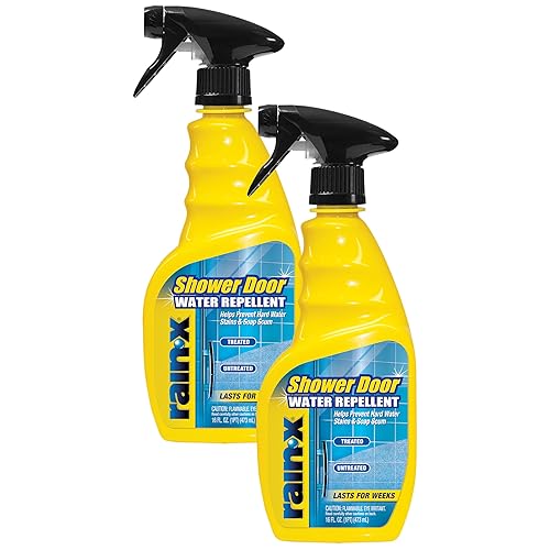 Rain-X 630542 Shower Door Water Repellent, Protects Glass Shower & Doors From Soap Residue And Hard Water Stains Leaving Your Bathroom Beautiful (Pack